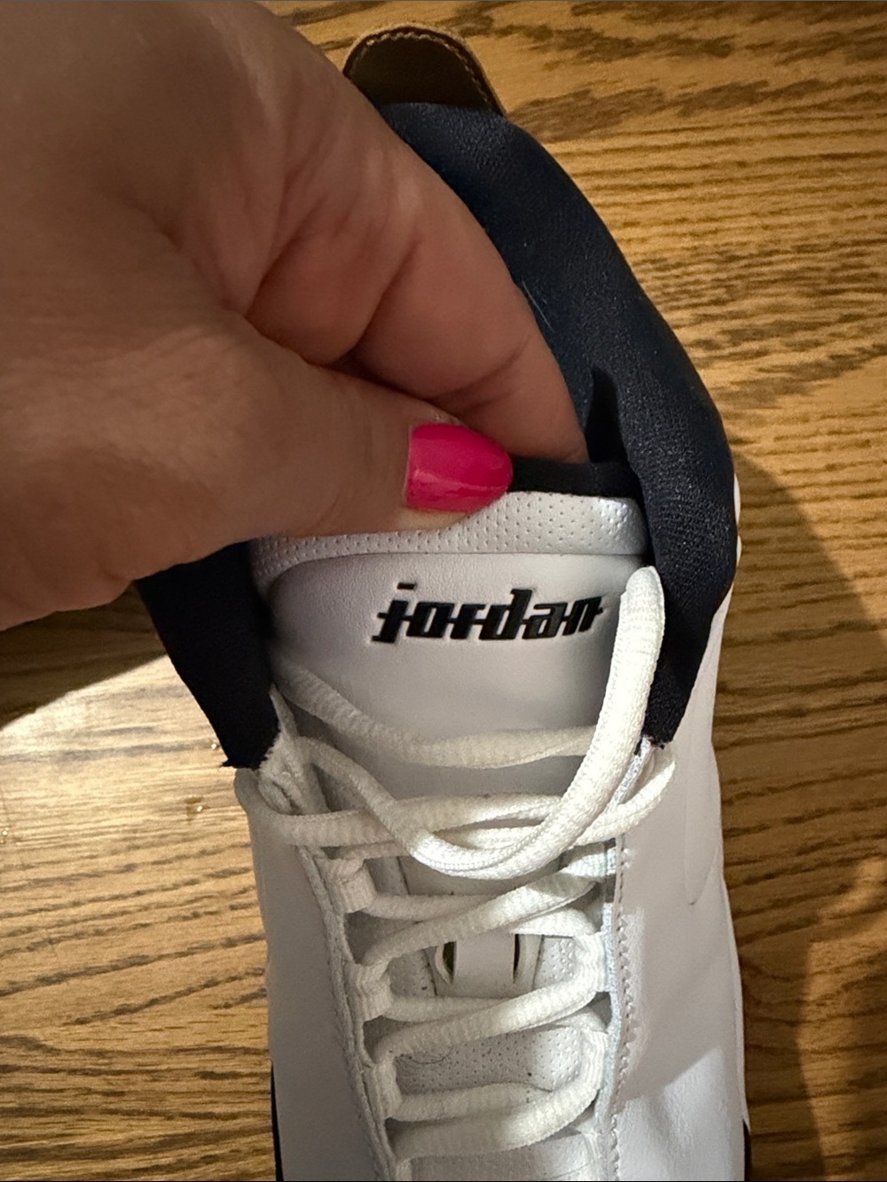 Jordan Men’s White and Black Basketball Sneakers - Picture 5 of 8